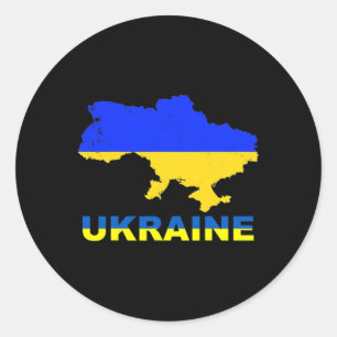 Ukraine Flag Shirt Ukrainians Gift Ukrainian 2  Classic Round Sticker