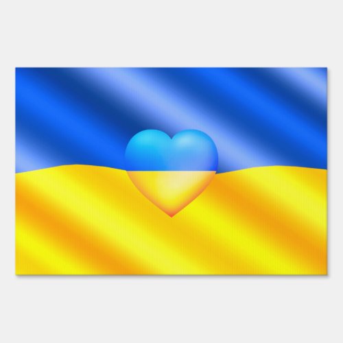 Ukraine Flag Sign Heart _ Support Freedom