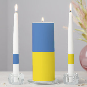 Ukraine Flag, Slava Ukraini Synyo-Zhovty Unity Candle Set