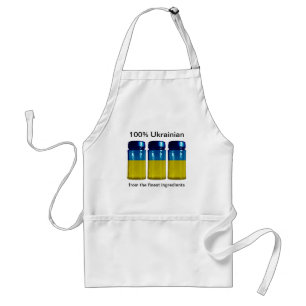 Ukraine Flag Spice Jars Apron
