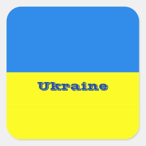 Ukraine Flag Square Sticker