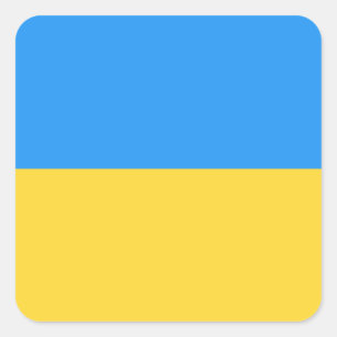 Ukraine flag square sticker