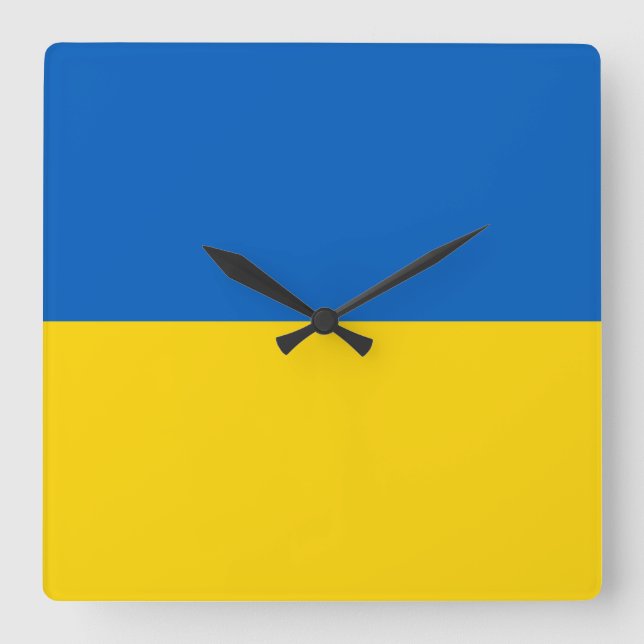 Ukraine Flag Square Wall Clock (Front)