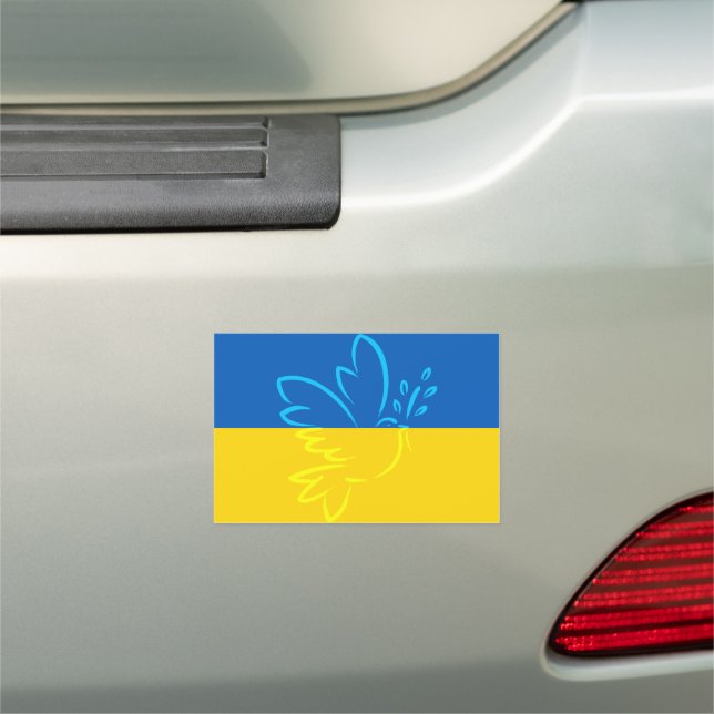 Ukraine Flag - Stand with Ukraine !!! Car Magnet (In Situ)