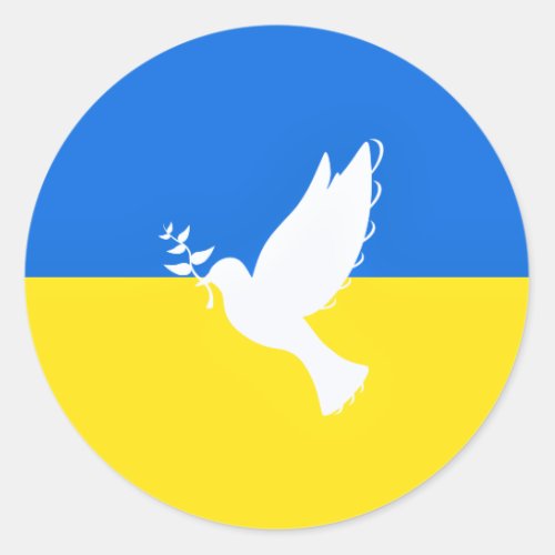 Ukraine Flag Sticker Dove of Peace _ Freedom