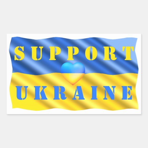 Ukraine Flag Sticker Heart _ Freedom Support