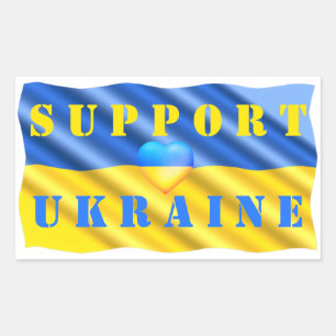 Ukraine Flag Sticker Heart - Freedom Support