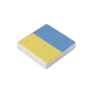 Ukraine flag stone magnet