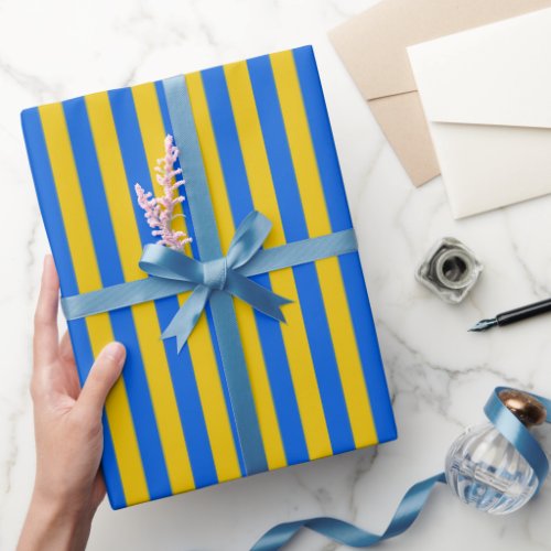 Ukraine Flag Striped Blue And Yellow Gift Wrapping Paper