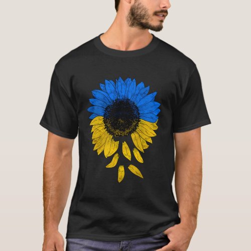 Ukraine Flag Sunflower Ukrainian Flag T_Shirt
