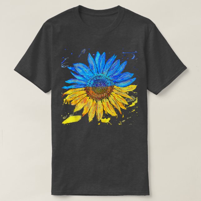 Ukraine Flag Sunflower Vintage Shirt Ukrainian Sup (Design Front)
