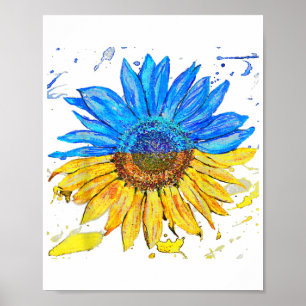 Ukraine Flag Sunflower Vintage Shirt Ukrainian Sup Poster