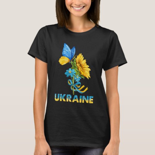 Ukraine Flag Sunflower Vintage  T_Shirt