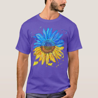 Ukraine Flag Sunflower Vintage Ukrainian Support T-Shirt