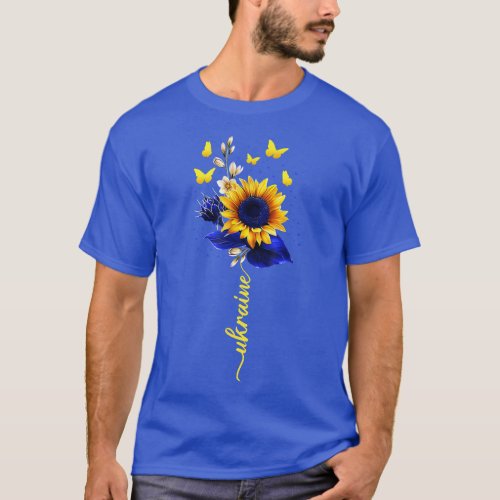 Ukraine Flag Sunflower Vintage Ukrainian Support U T_Shirt