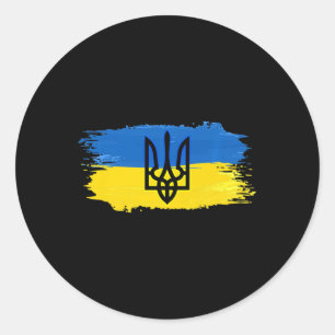 Ukraine Flag Support Love Ukrainian Ukraine Pride  Classic Round Sticker