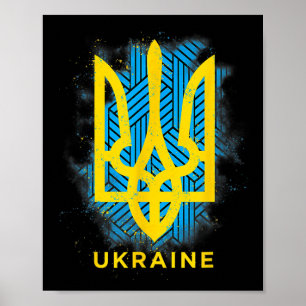 Ukraine Flag Symbol Love Peace And Good Luck Poster