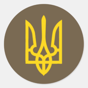 Ukraine Flag Symbol Volodymyr Zelensky Ukrainian Classic Round Sticker