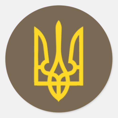 Ukraine Flag Symbol Volodymyr Zelensky Ukrainian Classic Round Sticker