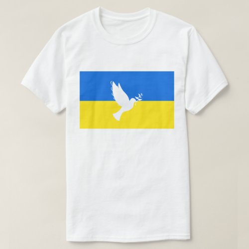 Ukraine Flag T_Shirt Peace Dove _ Freedom