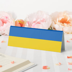 Ukraine flag table tent