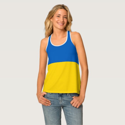 Ukraine flag tank top