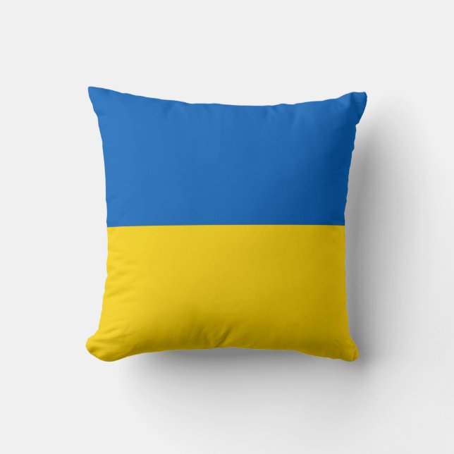 Ukraine Flag Throw Pillow (Front)