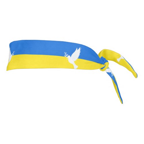 Ukraine Flag Tie Headband Peace Dove _ Freedom