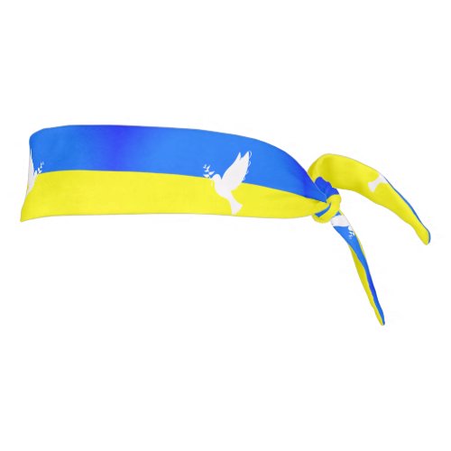 Ukraine Flag Tie Headband Peace Dove _ Freedom