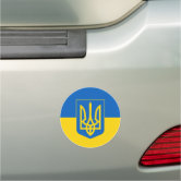 Stand With Ukraine Car Sticker – Vinyl Bumper Decal With Ukrainian Coat Of Arms, Patriotic & Durable