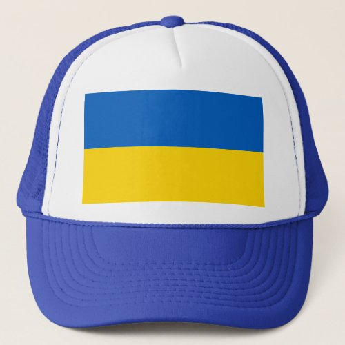 Ukraine flag trucker hat