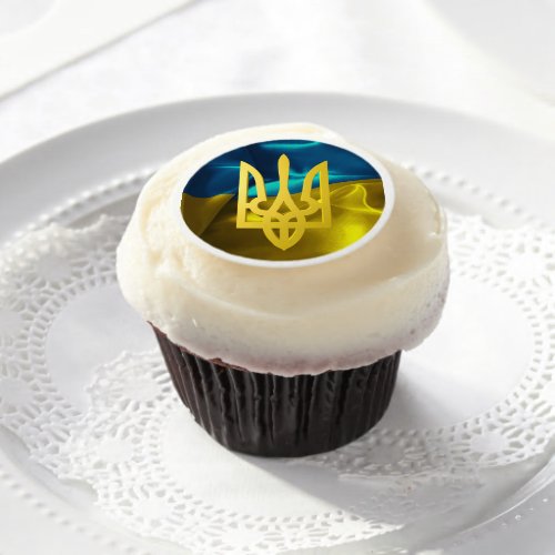 Ukraine Flag Tryzub Edible Frosting Sheets
