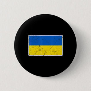 Ukraine Flag Ukraine Pride Heart Retro Ukrainian S Button