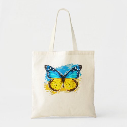 Ukraine Flag Ukrainian Butterfly  Ukraine Butterfl Tote Bag