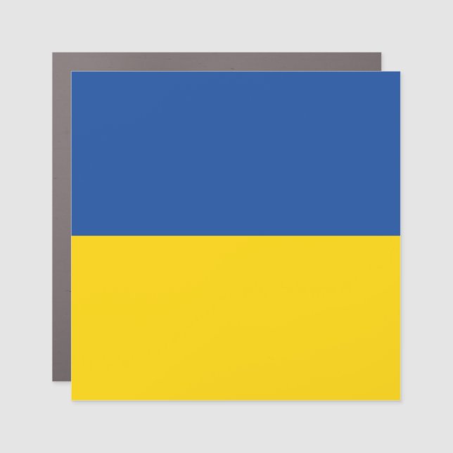 Ukraine Flag, Ukrainian Country Patriotic Gift Car Magnet (Front)