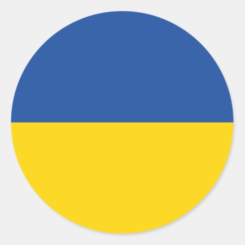 Ukraine Flag Ukrainian Country Patriotic Gift Classic Round Sticker