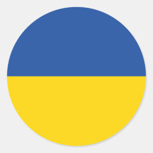 Ukraine Flag, Ukrainian Country Patriotic Gift Classic Round Sticker