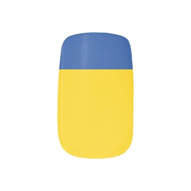 Ukraine Flag, Ukrainian Country Patriotic Gift Minx Nail Art (Left Thumb)