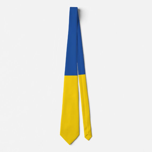 Ukraine Flag, Ukrainian Country Patriotic Gift Neck Tie (Front)
