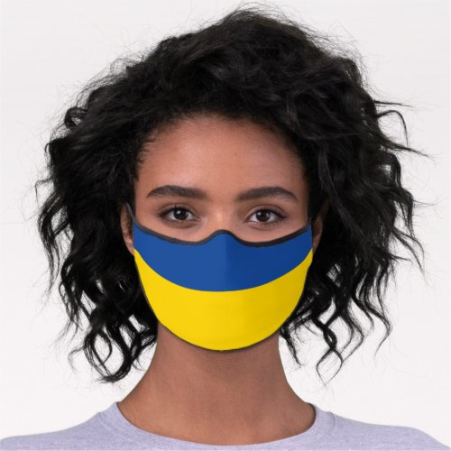 Ukraine Flag Ukrainian Country Patriotic Gift Premium Face Mask