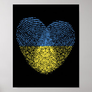 Ukraine Flag Ukrainian Heart Dna  Poster