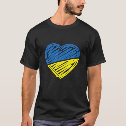 Ukraine Flag Ukrainian Heart T_Shirt