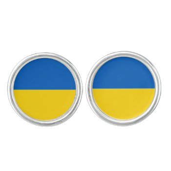 Ukraine Flag Ukrainian Patriotic Cufflinks by YLGraphics at Zazzle
