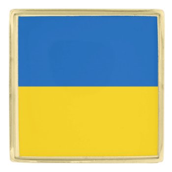 Ukraine Flag Ukrainian Patriotic Gold Finish Lapel Pin by YLGraphics at Zazzle