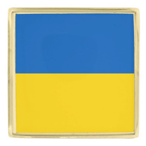 Ukraine Flag Ukrainian Patriotic Gold Finish Lapel Pin