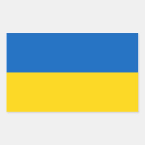 Ukraine Flag Ukrainian Patriotic Rectangular Sticker