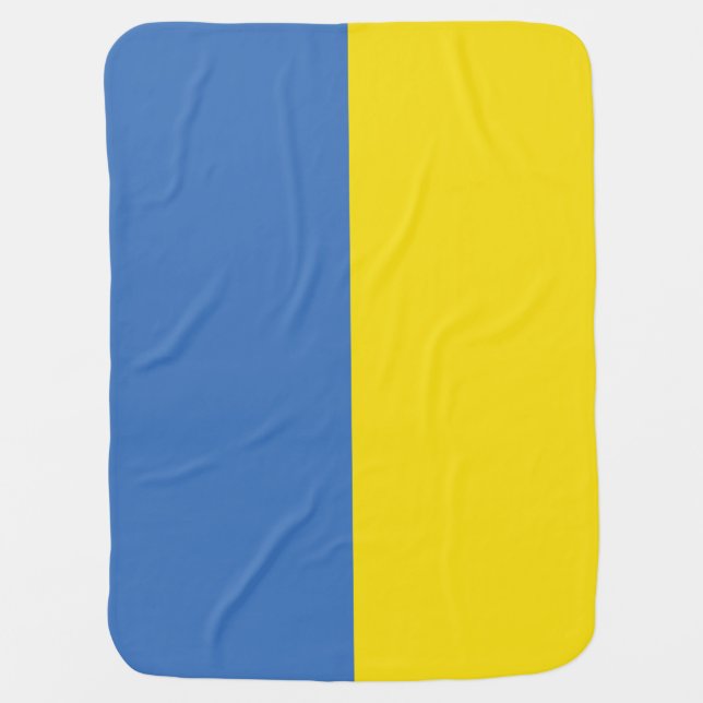 Ukraine Flag, Ukrainian Slava Ukraini Слава Україн Baby Blanket (Front)