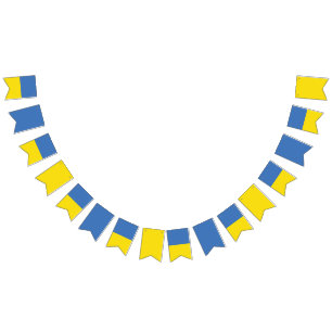 Ukraine Flag, Ukrainian Slava Ukraini Слава Україн Bunting Flags