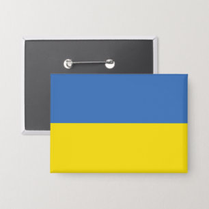 Ukraine Flag, Ukrainian Slava Ukraini Слава Україн Button