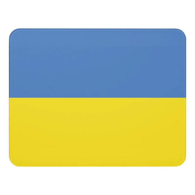 Ukraine Flag, Ukrainian Slava Ukraini Слава Україн Door Sign (Contemporary Front)